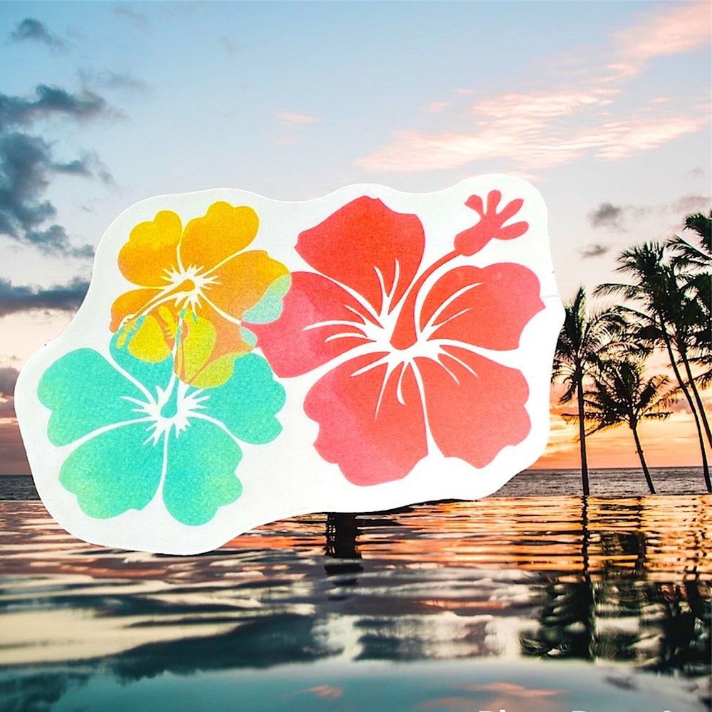 FLORAL Hawaii Aloha State Ohana Shaka Travel 808 Samoan Love Single Sticker
